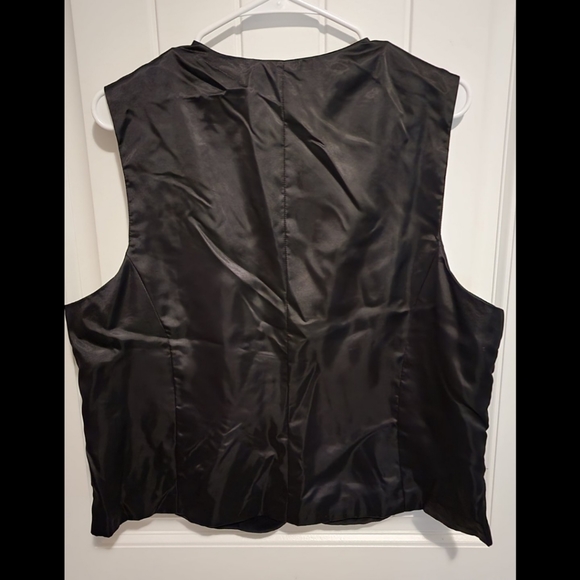 Laura Scott womens black velvet vest XL embroidered - Picture 4 of 4